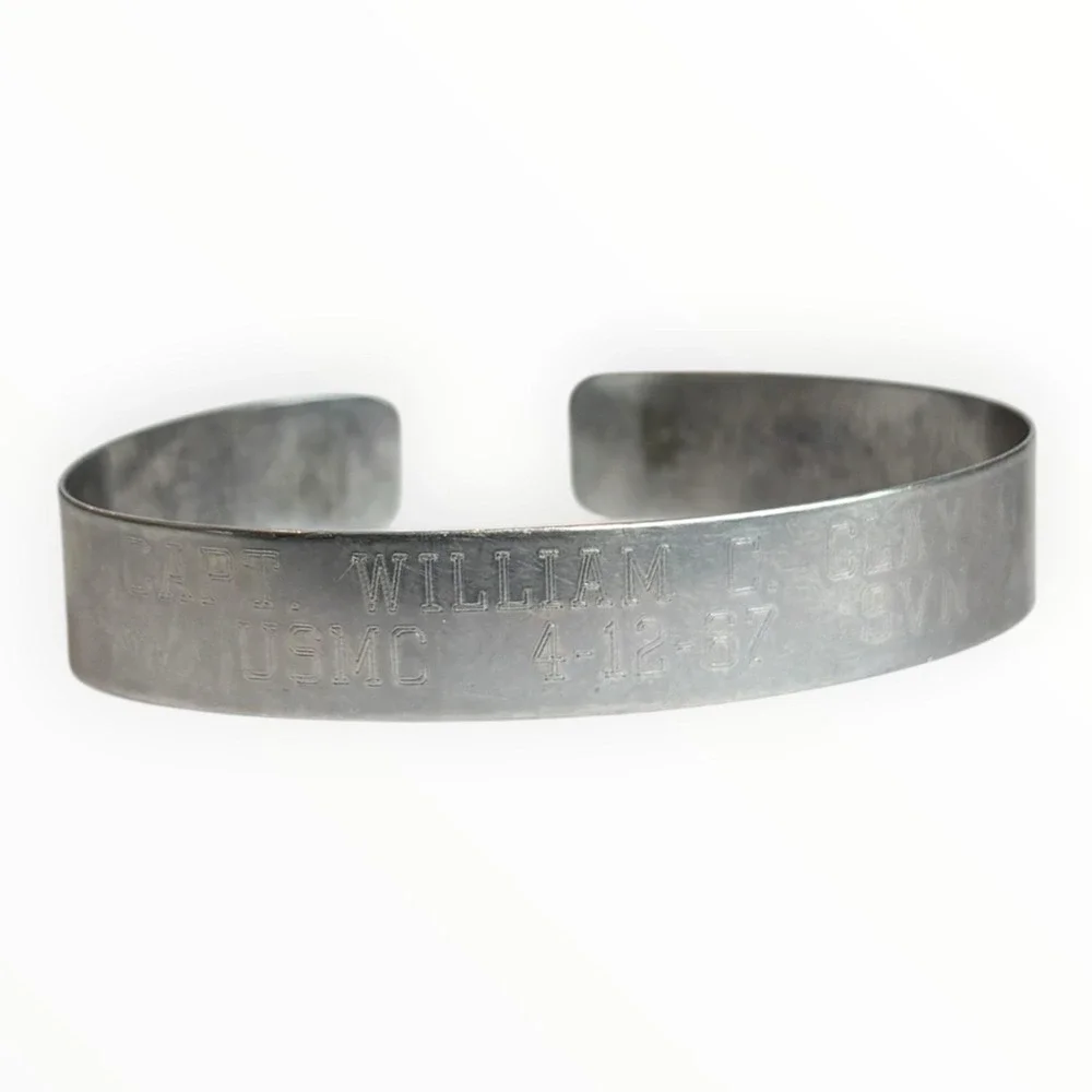Vintage Vietnam War POW MIA KIA Bracelet CAPT. William C Clay III USMC 4-12-67